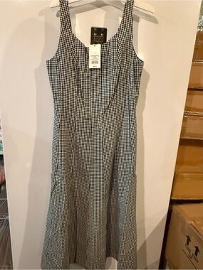 A new day Gingham Sleeveless Dress - Black/White